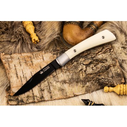 Кизляр Supreme Gent AUS-8 BT (Черный, Кость) складной нож